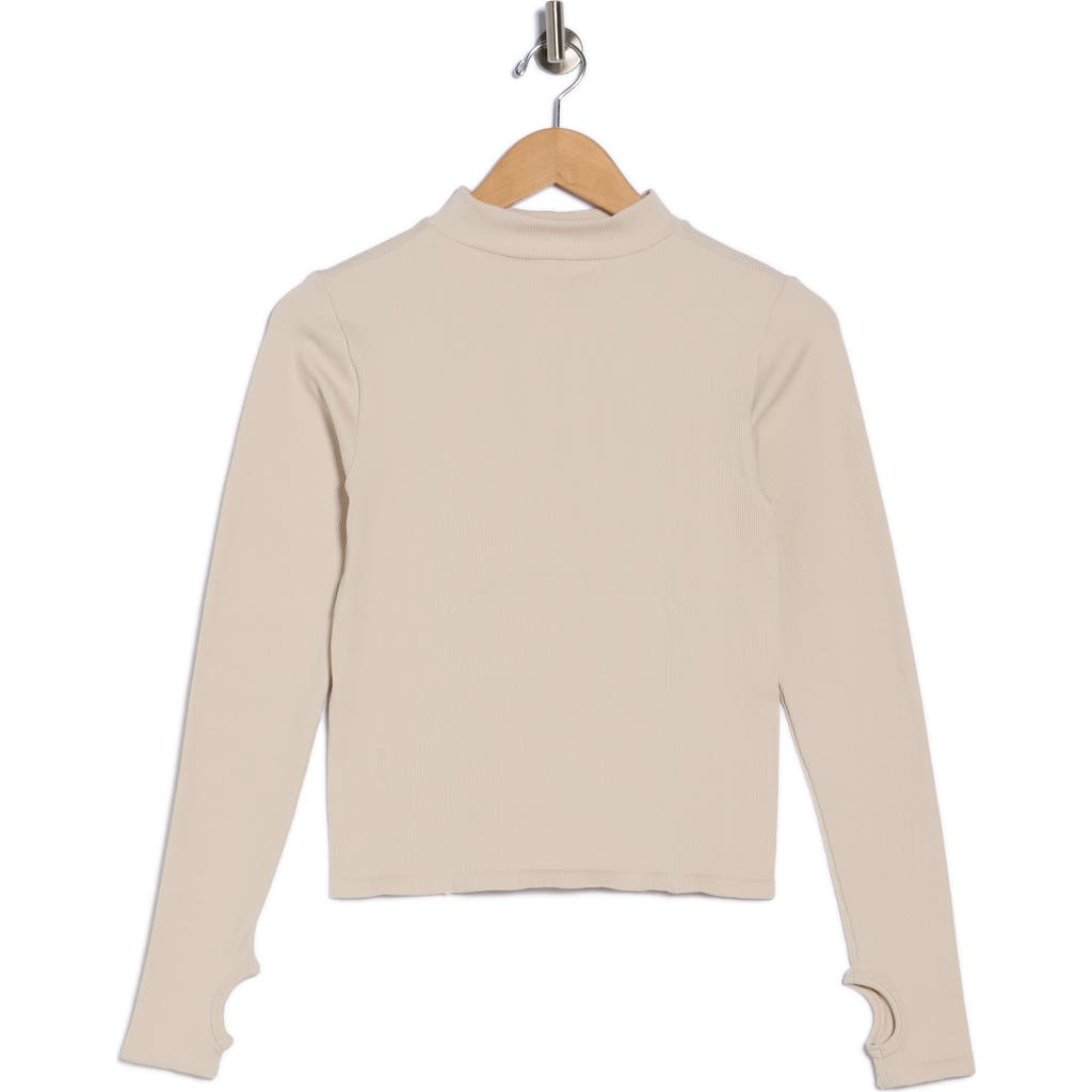 90 Degree By Reflex Priscilla Seamless Long Sleeve Activewear Top In Neutral
