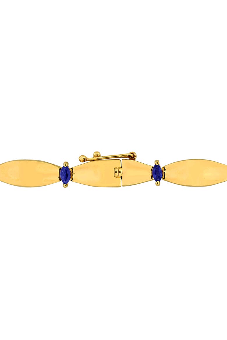 Precious Gems Station Bracelet 10k Gold, Alternate, color, Sapphire