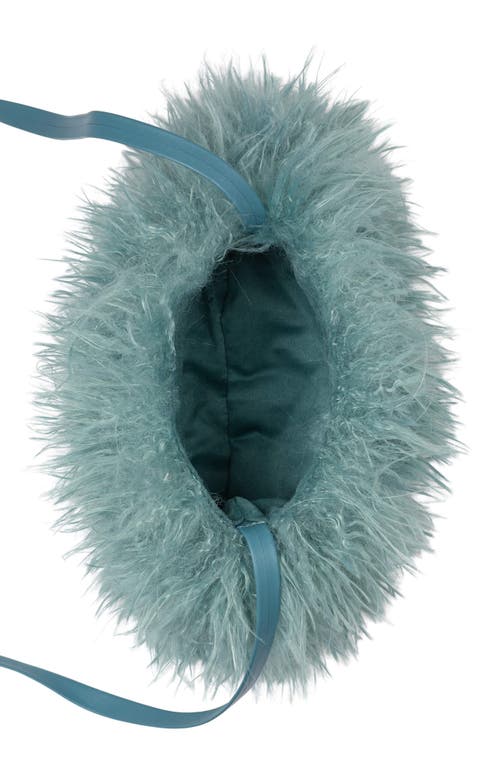 Jeffrey Campbell Bestowed Faux Fur Shoulder Bag In Blue