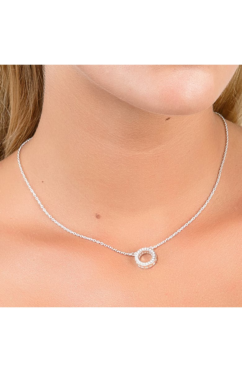 Lucy Quartermaine Art Deco Halo Pendant, Alternate, color, Sterling Silver