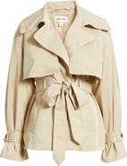 Open Edit Exaggerated Crop Trench Coat