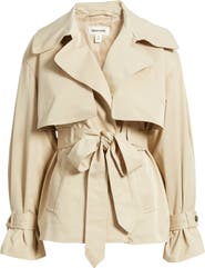 Open Edit Exaggerated Crop Trench Coat