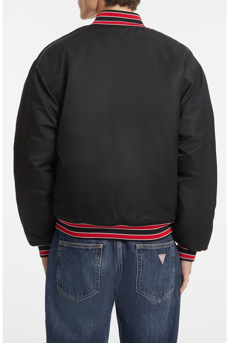 GJ Patch Bomber Jacket, Alternate, color, BLACK