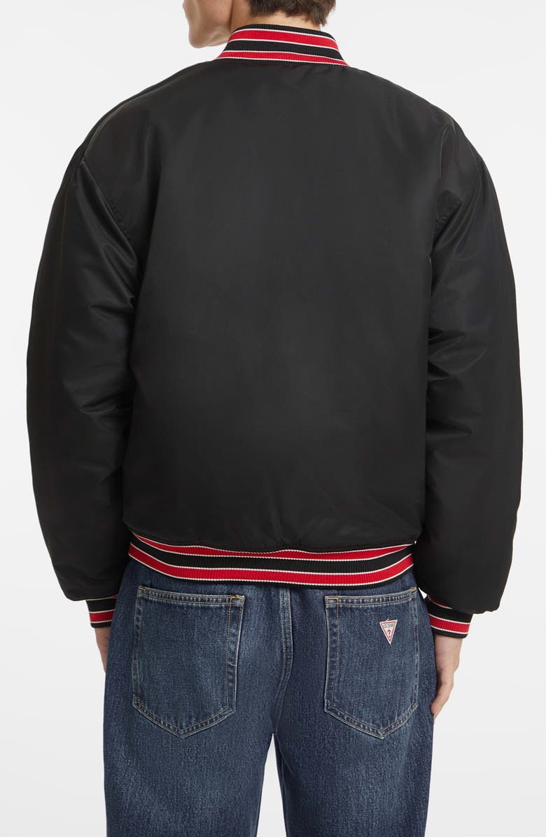 GUESS JEANS GJ Patch Bomber Jacket, Alternate, color, Black