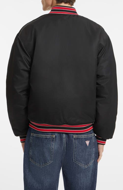 Guess Jeans Gj Patch Bomber Jacket In Black