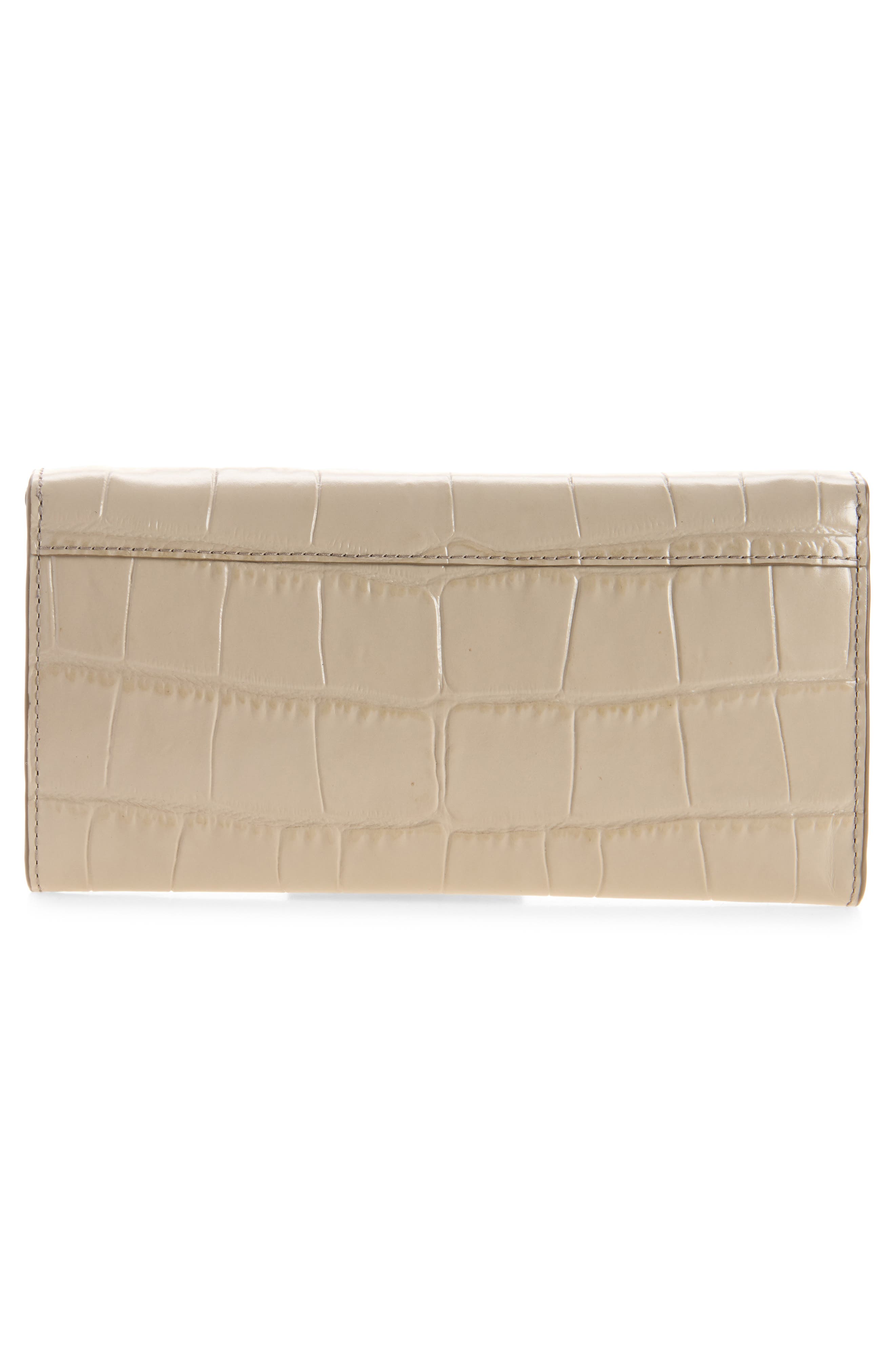 Multrees Croc Embossed Chain Wallet, Alternate, color, LIGHT TAUPE