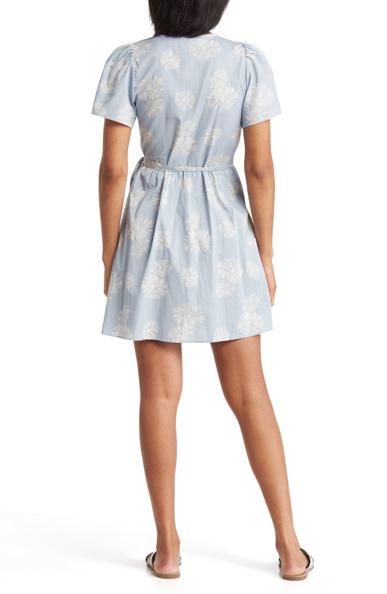 Madewell Floral Print Wrap Minidress, Alternate, color, 
