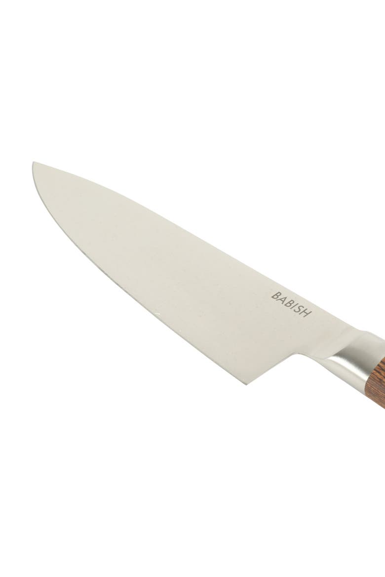 Chef Knife High Carbon 1.4116 German Steel Kitchen Knife with Pakka Wood Handle, Alternate, color, Dark Brown