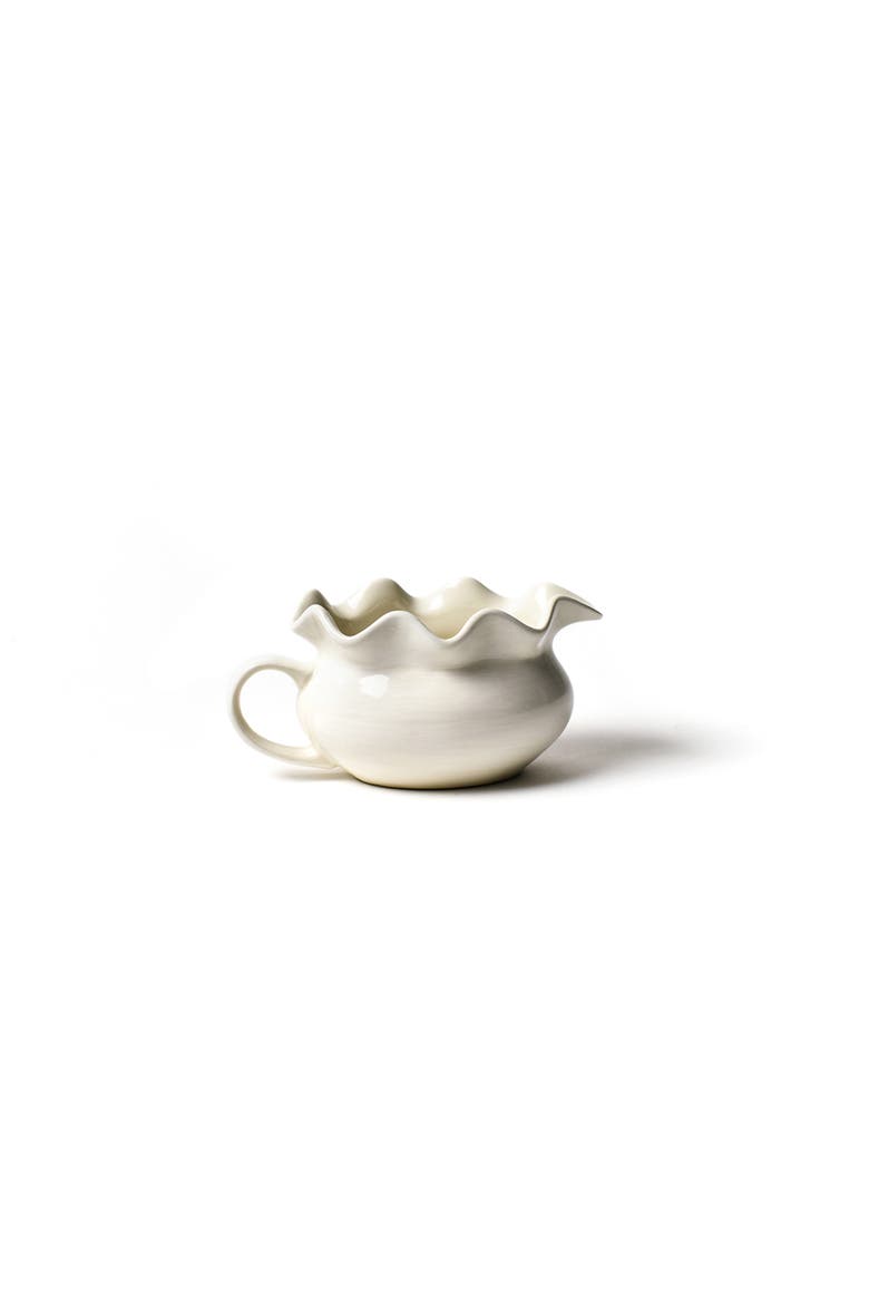 Signature White Ruffle Gravy Boat, Alternate, color, White
