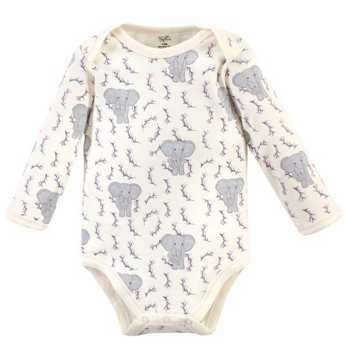 Touched By Nature Little Soft Organic Cotton Long-sleeve One-piece Essentials In Neutral