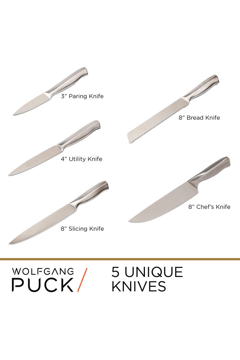 6-Piece Stainless Steel Knife Set, Alternate, color, Silver