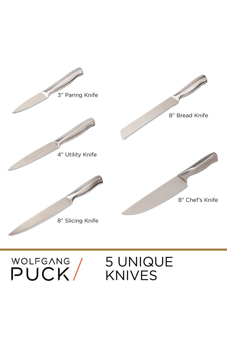 Wolfgang Puck 6-Piece Stainless Steel Knife Set, Alternate, color, Silver