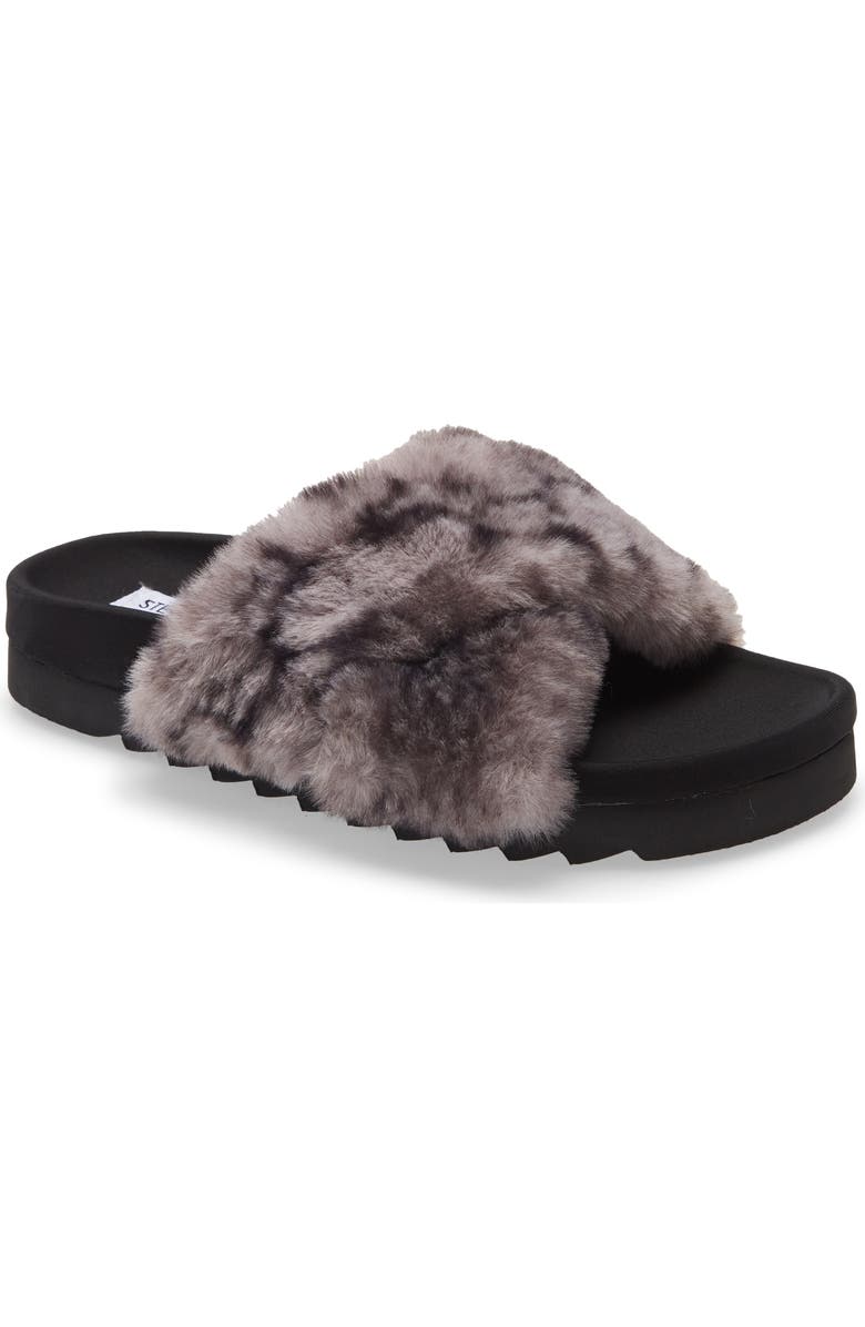 Steve Madden Amari Faux Fur Slipper, Main, color,