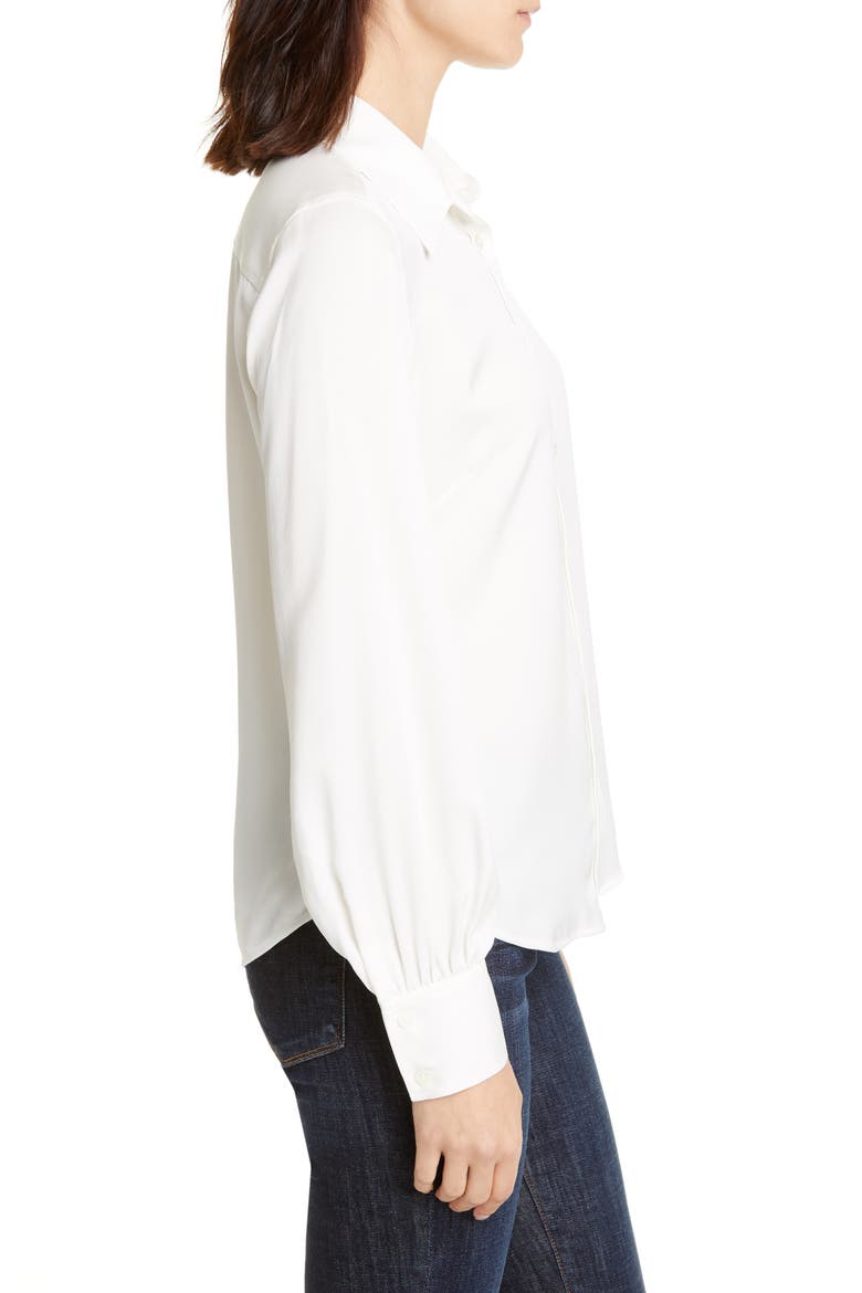 '70s Silk Shirt, Alternate, color, BLANC