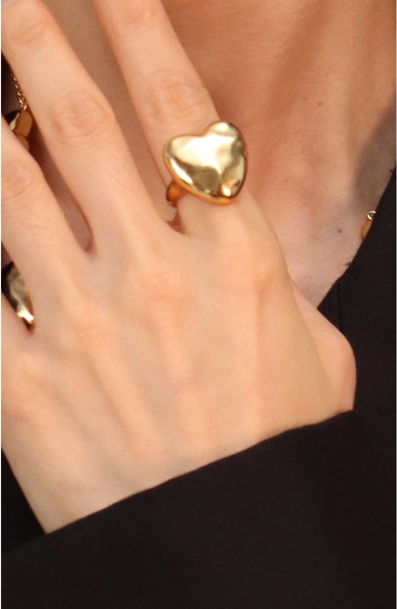 RC RETRO CHIC Heart of Eden Ring, Alternate, color, Gold