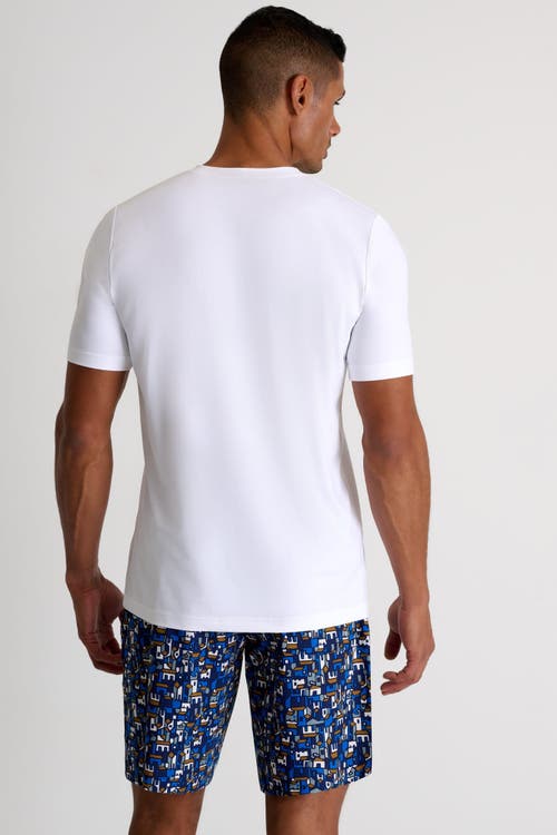 Shan Long Fit Stretch Swim Trunks In Print