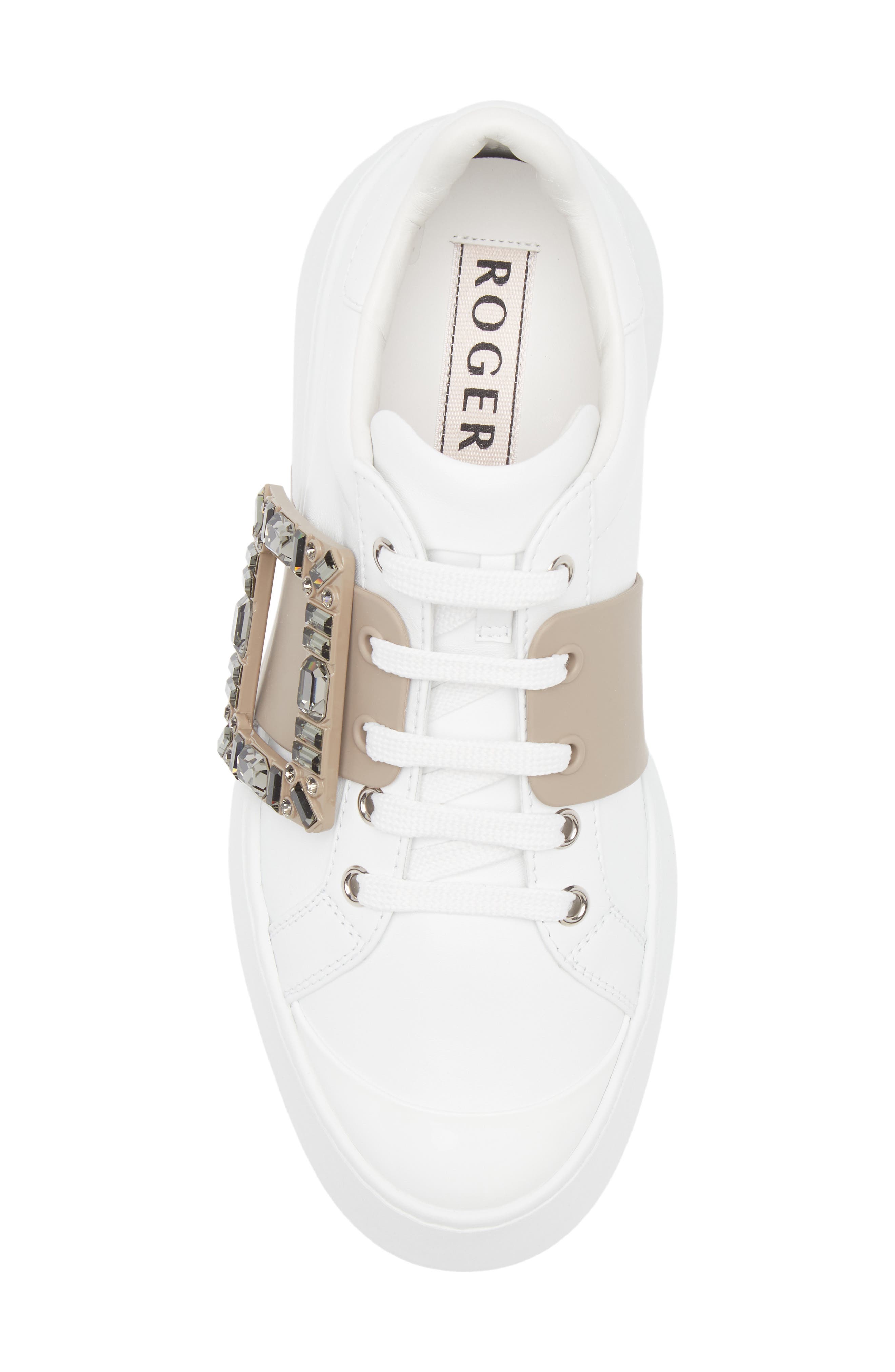 Roger Vivier Viv Skate Crystal Embellished Platform Sneaker, Alternate, color, Altraversione