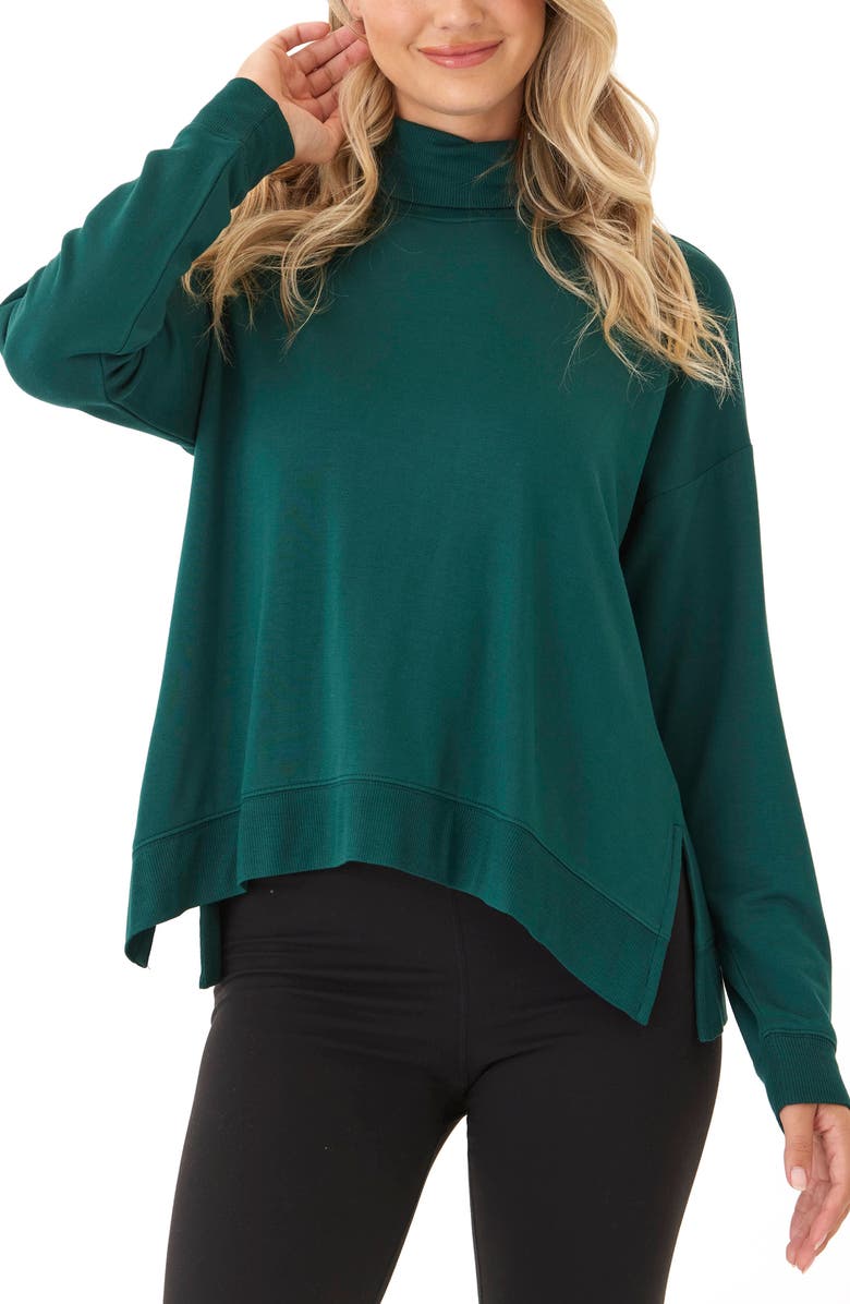 Threads 4 Thought Inez Feather Fleece Turtleneck Top, Main, color, 