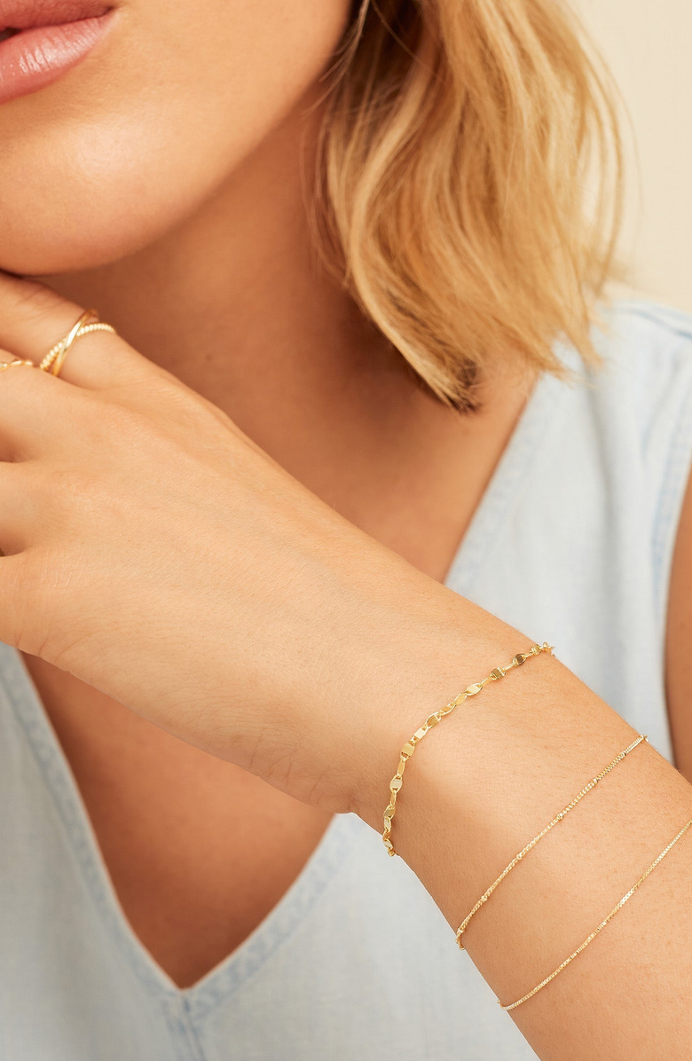 MEJURI Anchor Chain Bracelet, Alternate, color, 