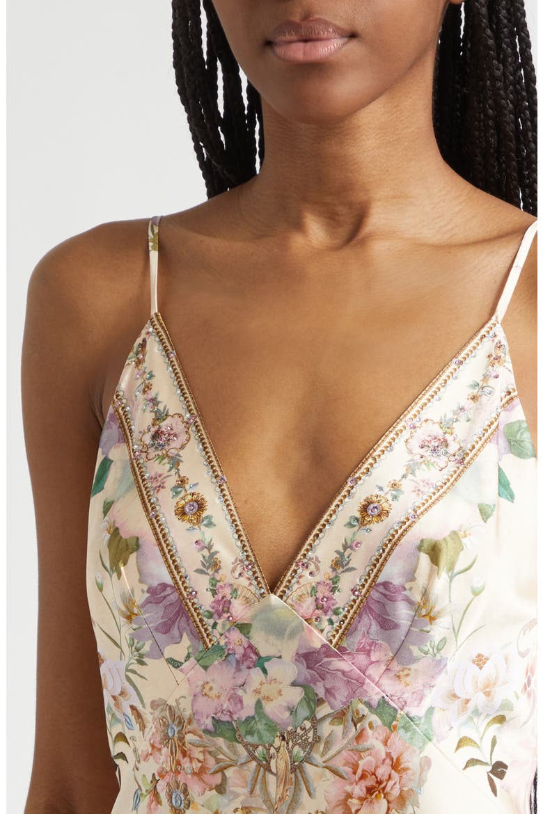 Adorned in Aranjuez Bias Cut Silk Slipdress, Alternate, color, ADORNED IN ARANJUEZ