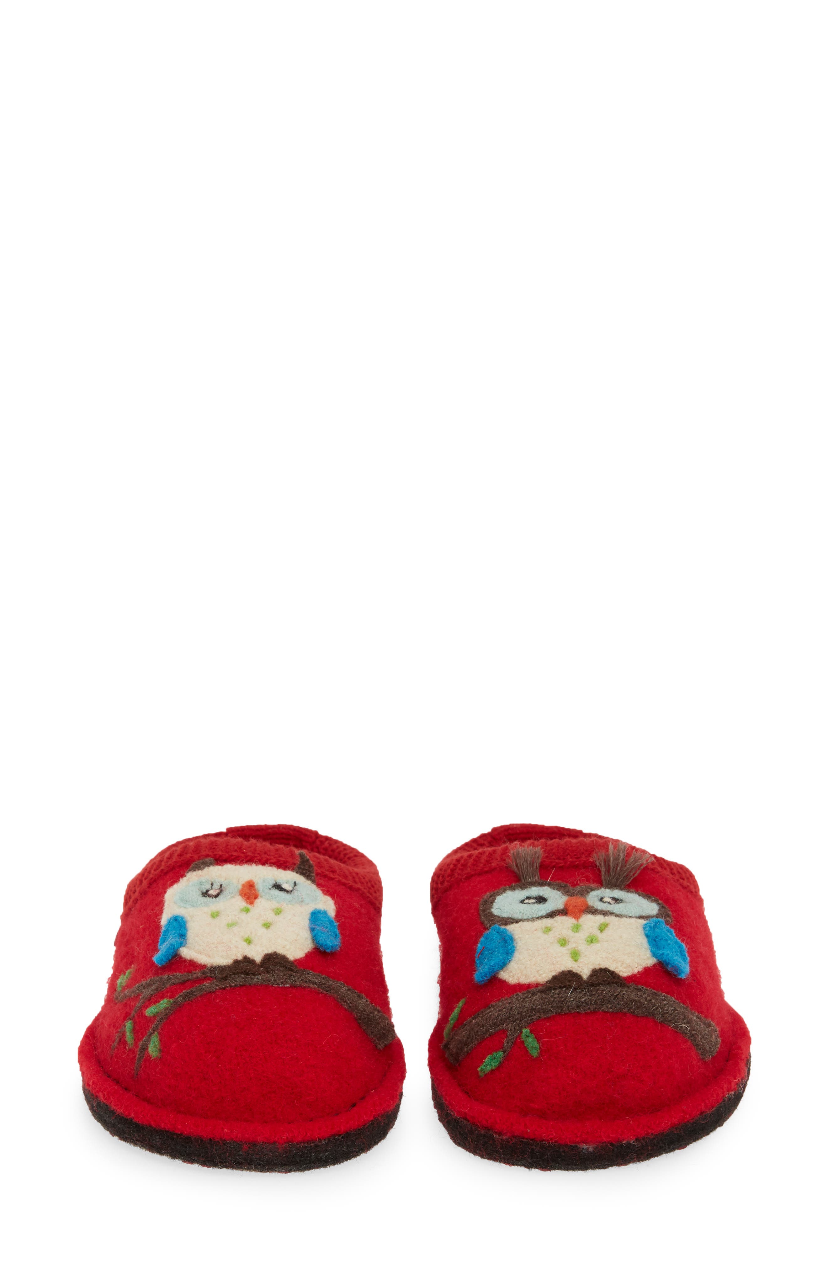 Haflinger Olivia Owl Slippers, Alternate, color, 