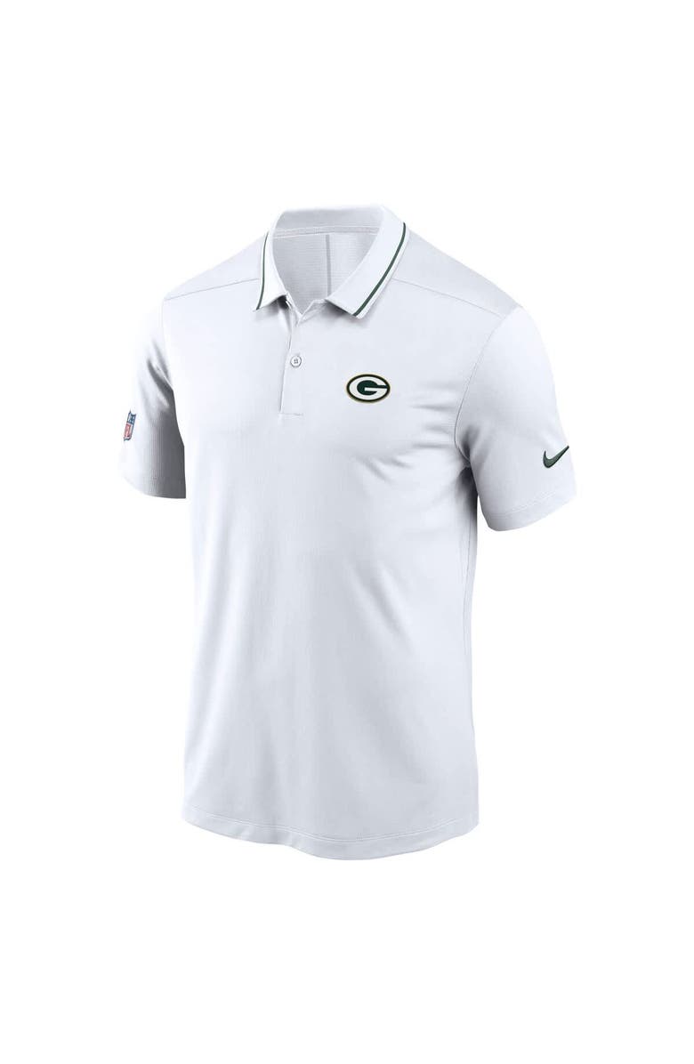 Nike Men's Nike White Green Bay Packers Sideline Victory Performance Polo, Alternate, color, 
