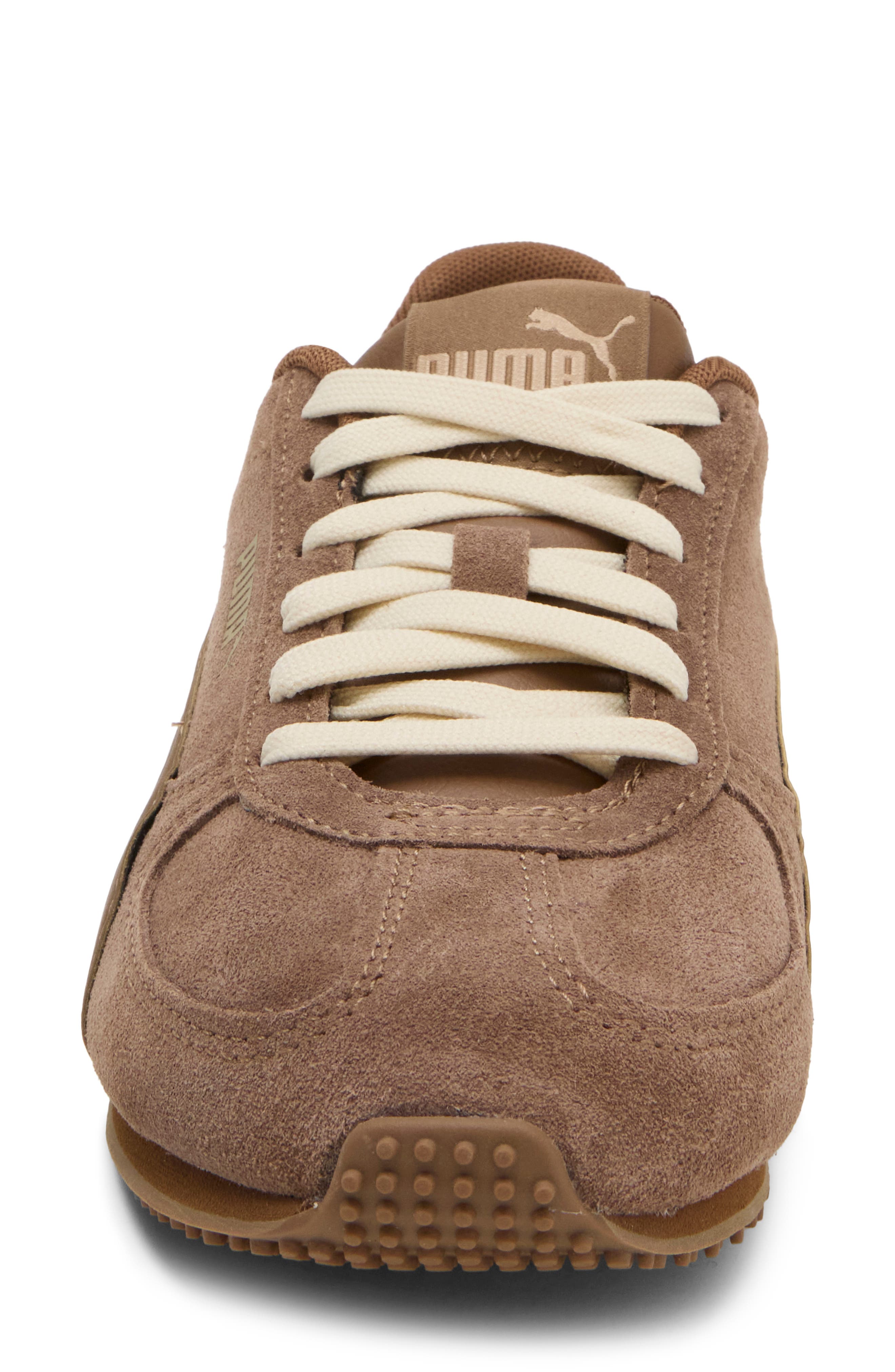 ST Track Leather Sneaker, Alternate, color, HAUTE COFFEE/ SNOW/ GOLD