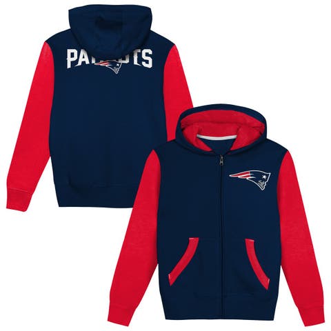 Toddler Outerstuff  Navy/Red New England Patriots Stadium Colorblock Full-Zip Hoodie