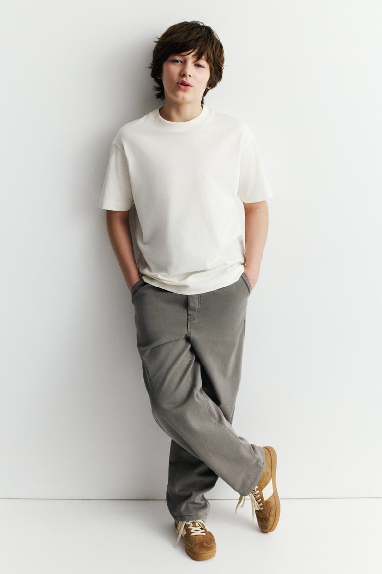 Cotton Twill Joggers, Main, color, Dark gray