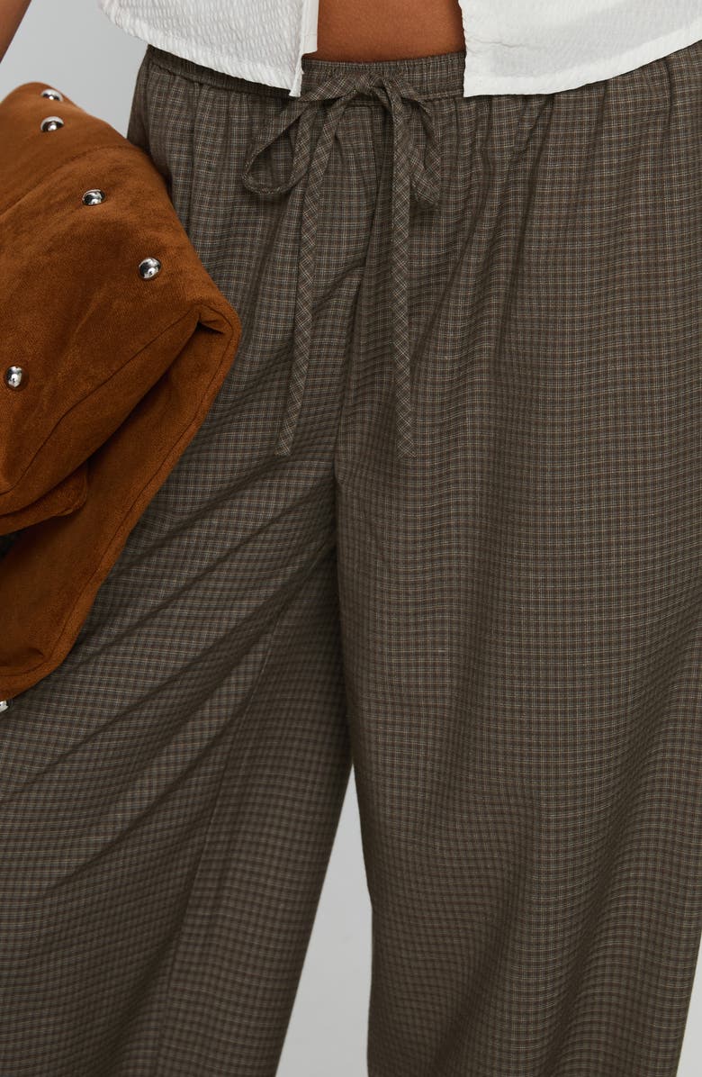 Princess Polly Ketrina Tie Waist Plaid Wide Leg Pants, Alternate, color,