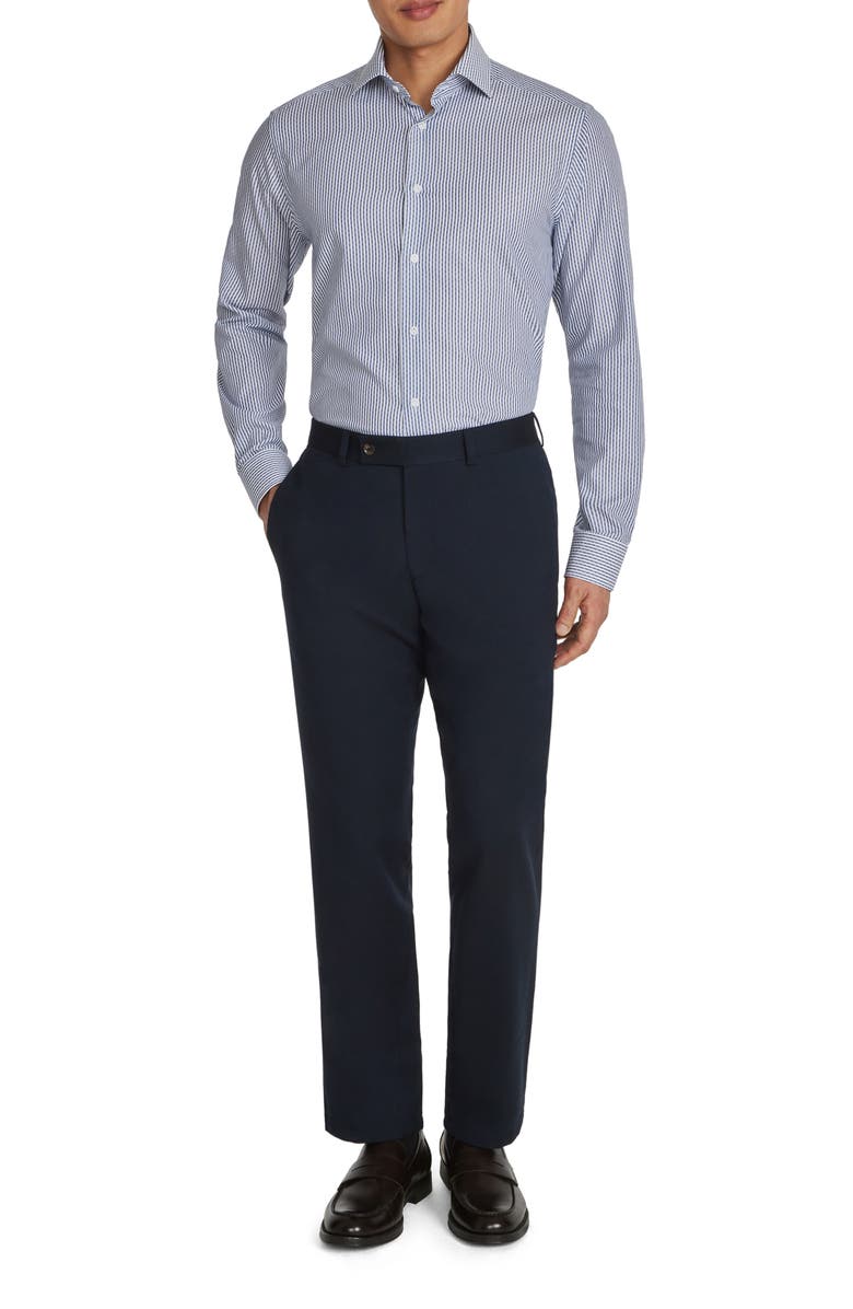 Jack Victor Palmer Stretch Cotton & Wool Pants, Alternate, color, Mid Blue