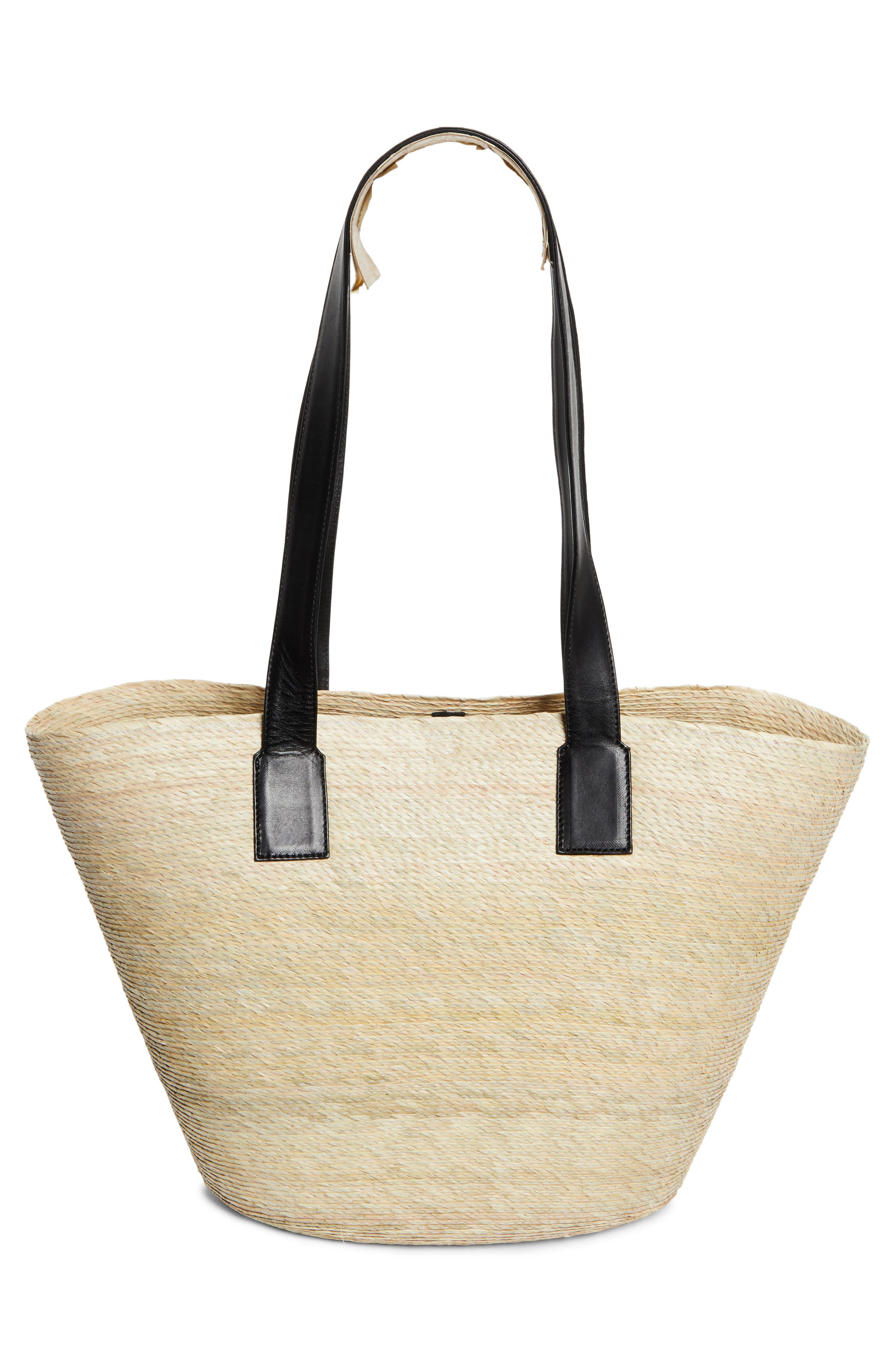 Altuzarra Large Watermill Straw Tote, Alternate, color, Natural/ Black