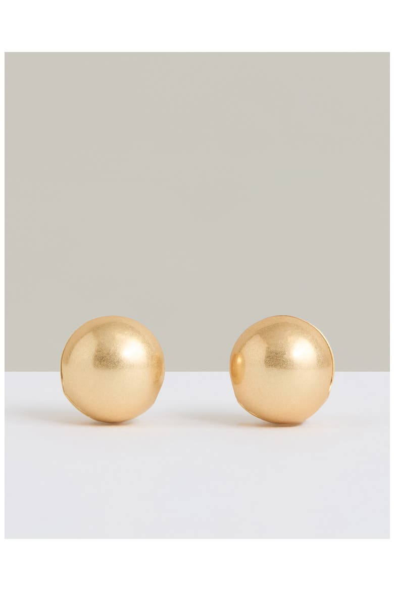 Pollie Polished Ball Huggie Hoop Earrings, Alternate, color, GOLD TONE
