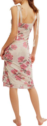 Floral Layered Mesh Slipdress