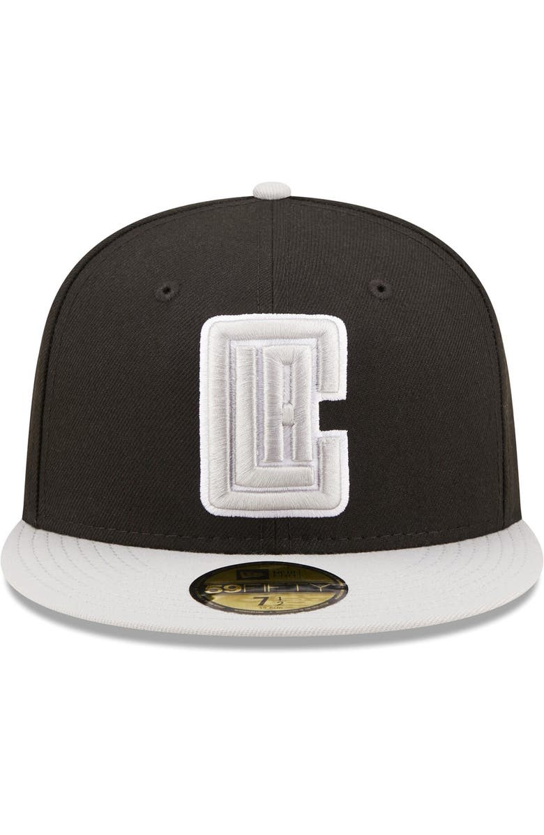 New Era Men's New Era Black/Gray LA Clippers Two-Tone Color Pack 59FIFTY Fitted Hat, Alternate, color, 