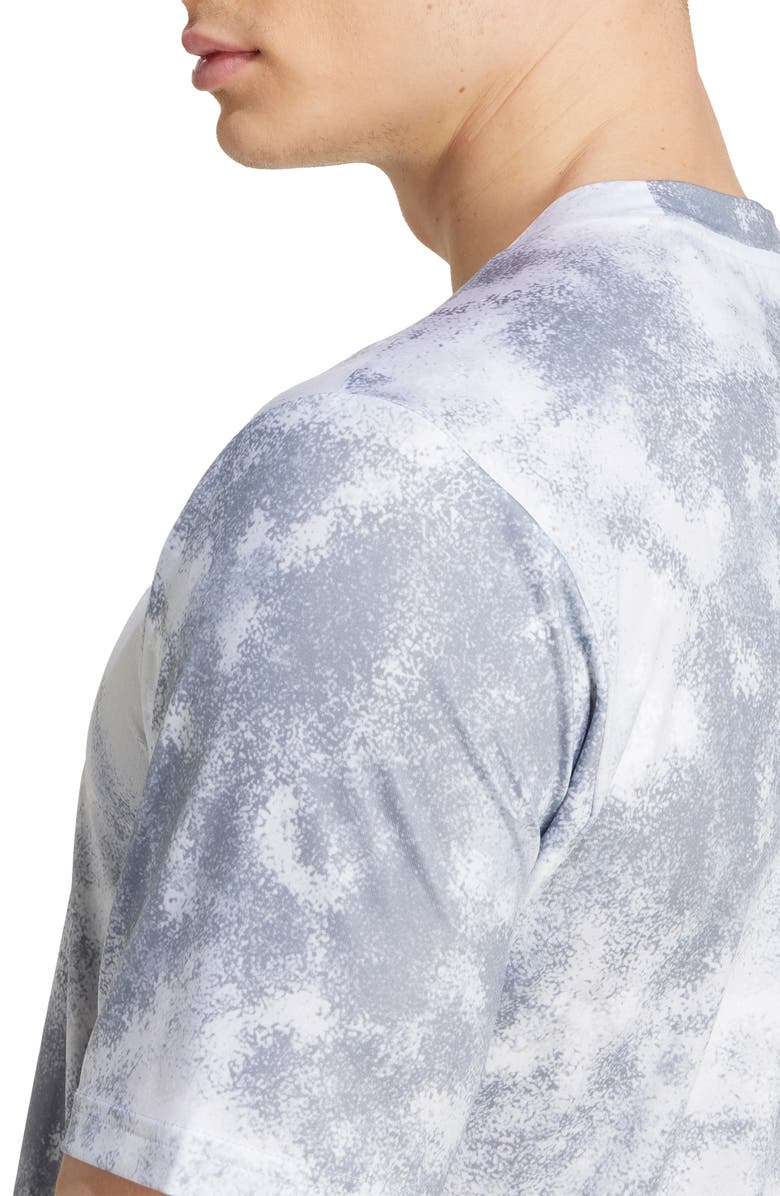 adidas Train Essentials Camo T-Shirt, Alternate, color, Halo Silver