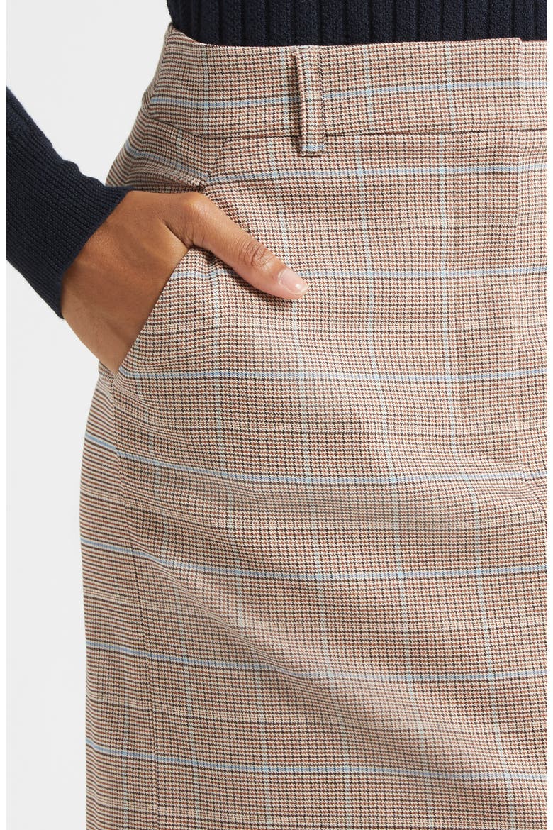 Maxine Plaid Midi Skirt, Alternate, color, HAZELNUT MULTI