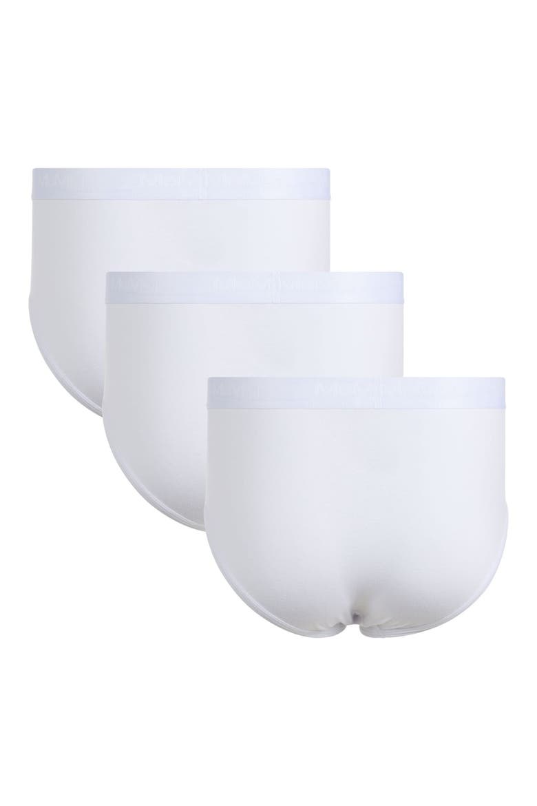 Assorted 3-Pack Cool Stretch Cotton Briefs, Alternate, color, WHITE