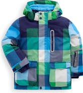 Mini Boden Kids' Plaid Hooded Jacket
