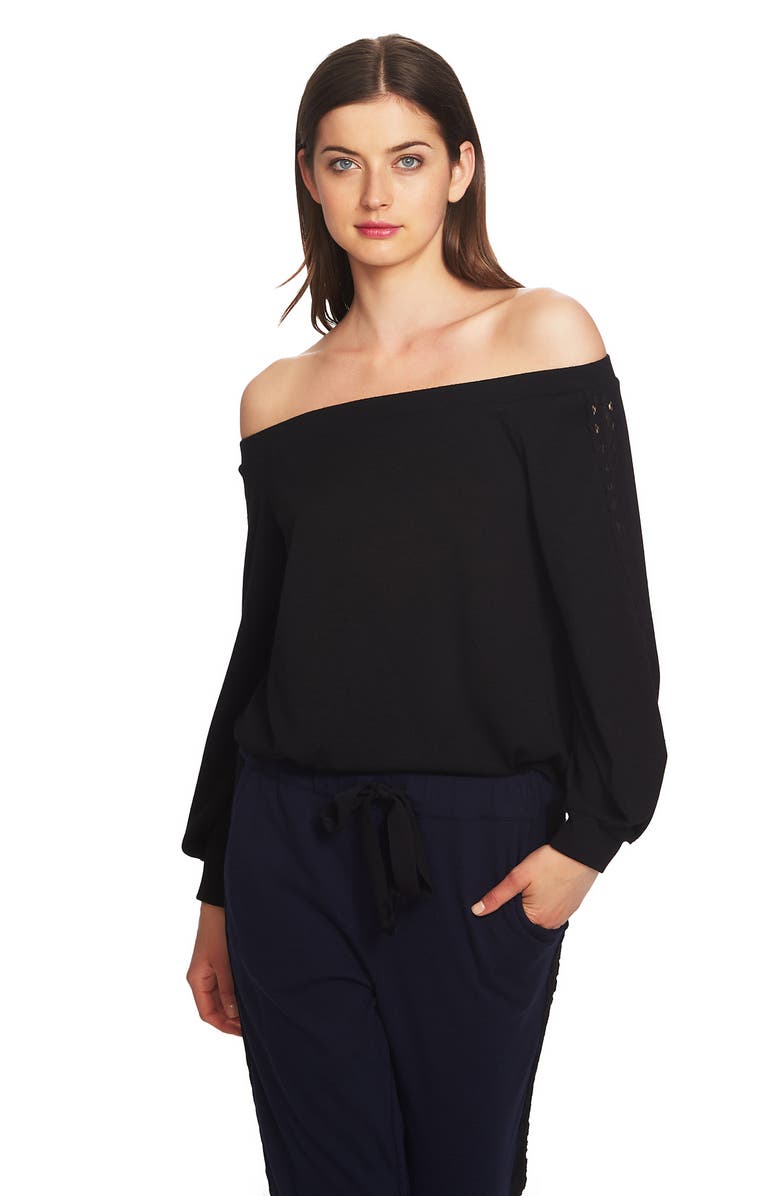 1.STATE Lace Detail Off the Shoulder Top, Alternate, color, 