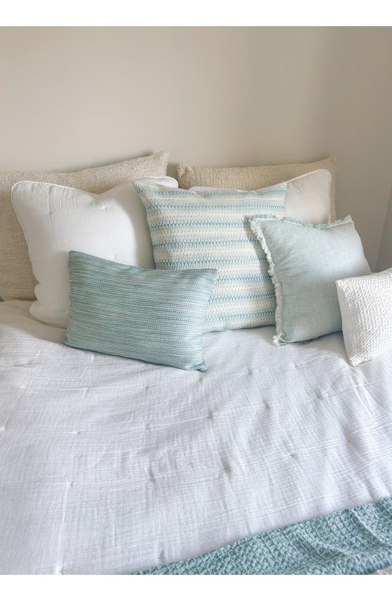 Anaya Summer Twist Indoor Outdoor Pillow, Alternate, color, Aqua