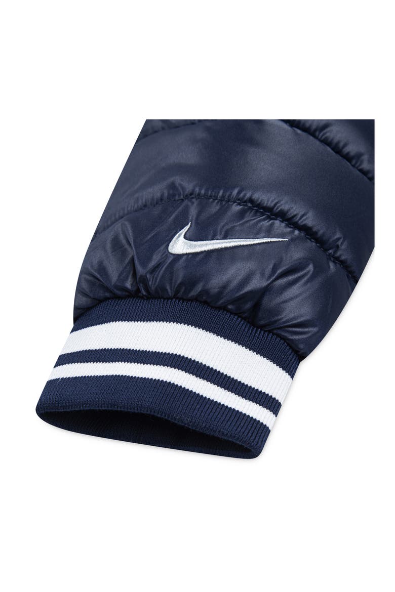 Kids' Puffer Baseball Jacket, Alternate, color, MIDNIGHT NAVY