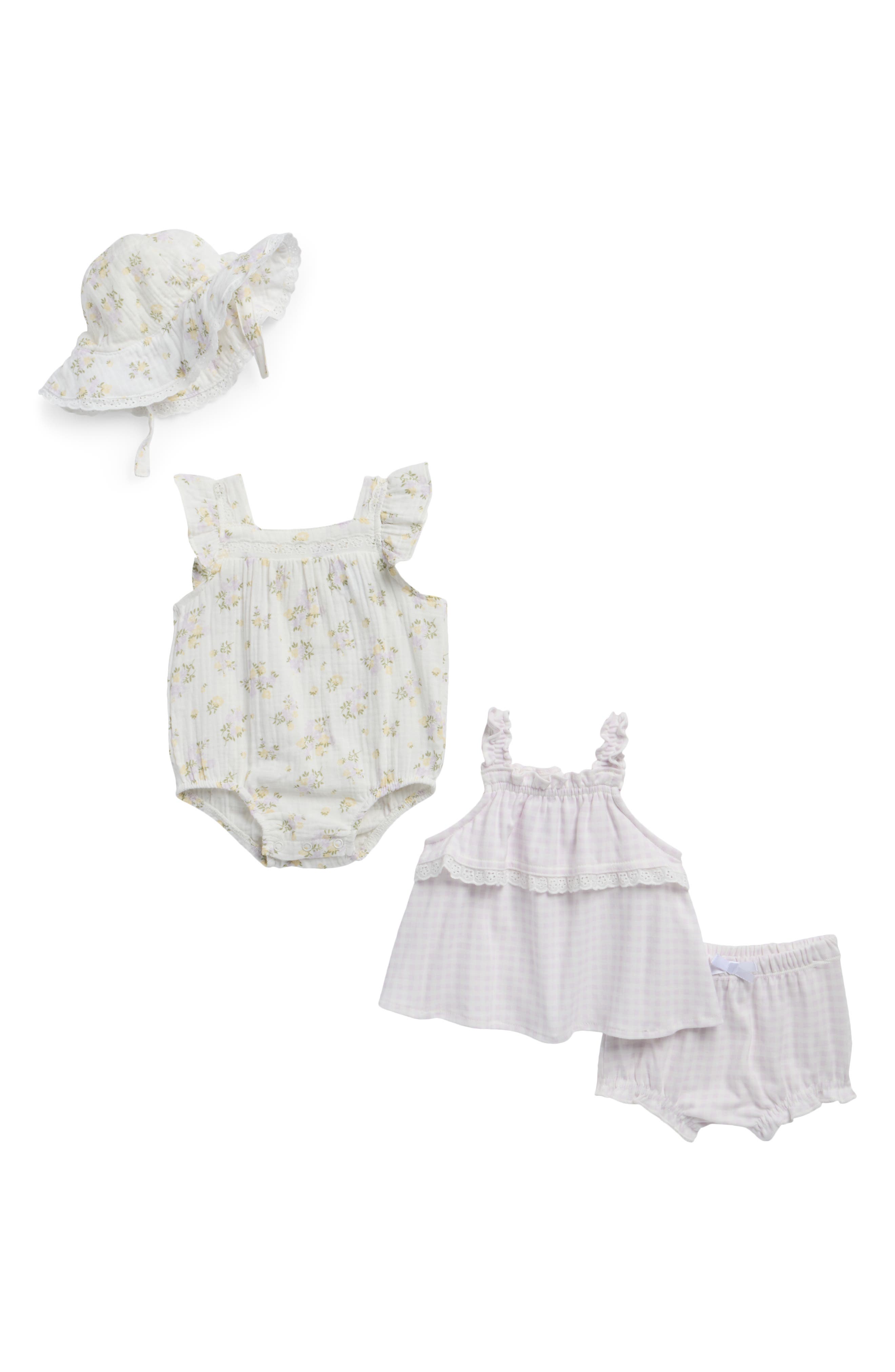 Nicole Miller Kids' 4-Piece Bodysuit, Top, Bloomers & Hat Set