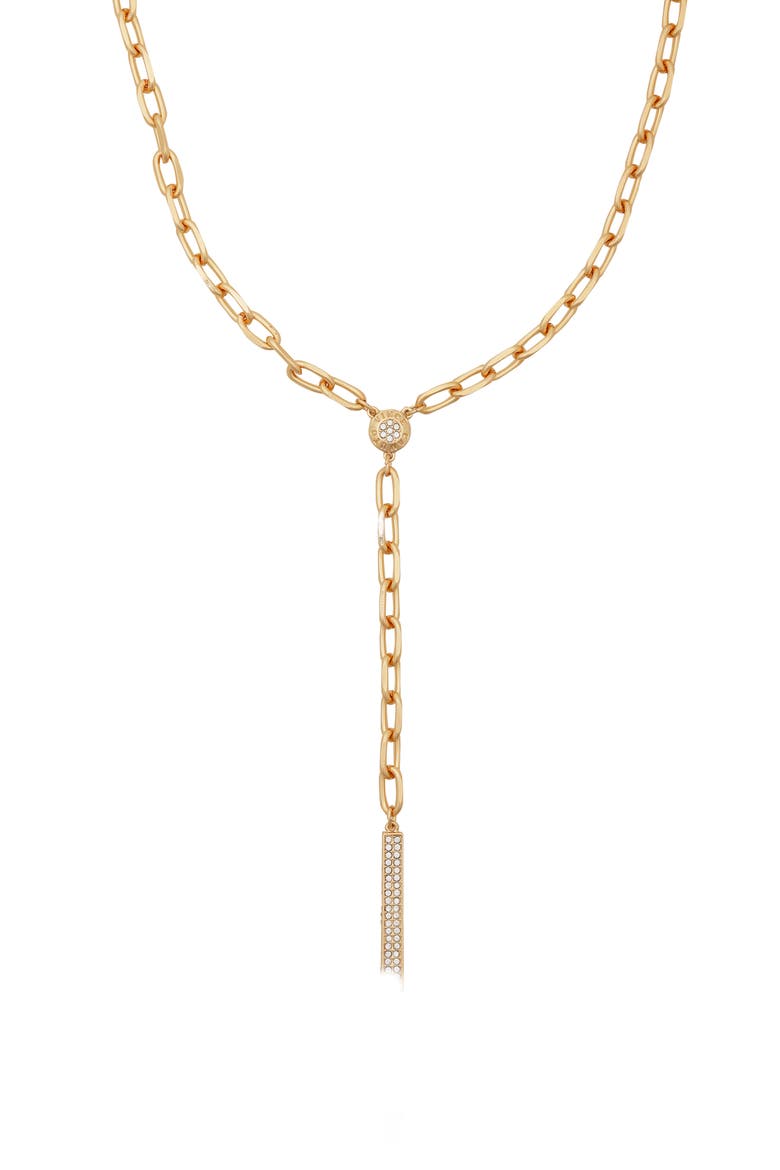 Lariat Chain Necklace, Main, color, GOLD TONE