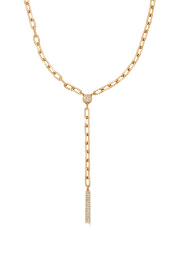Vince Camuto Lariat Chain Necklace In Gold Tone