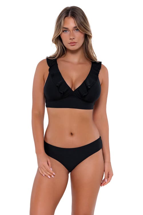 Sunsets Willa Wireless Bikini Swimsuit Top - F Cup in Black at Nordstrom, Size 38