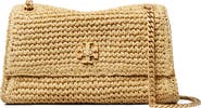 Tory Burch Mini Kira Turnlock Straw Convertible Shoulder Bag