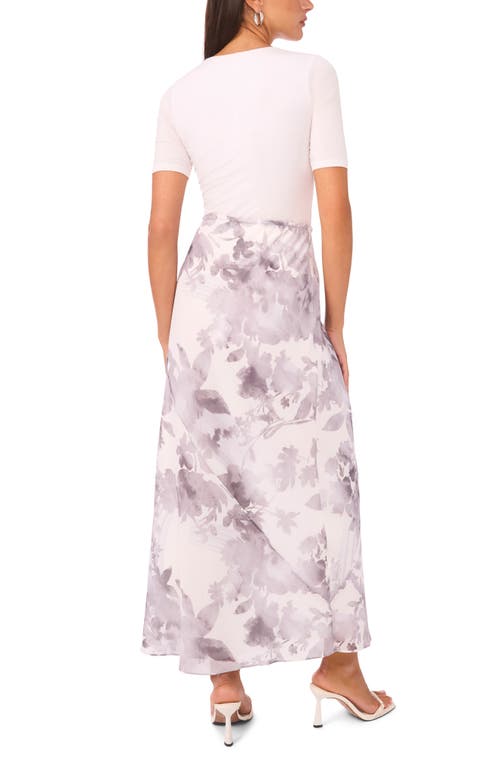 1.state Drawstring Column Midi Skirt In Gray