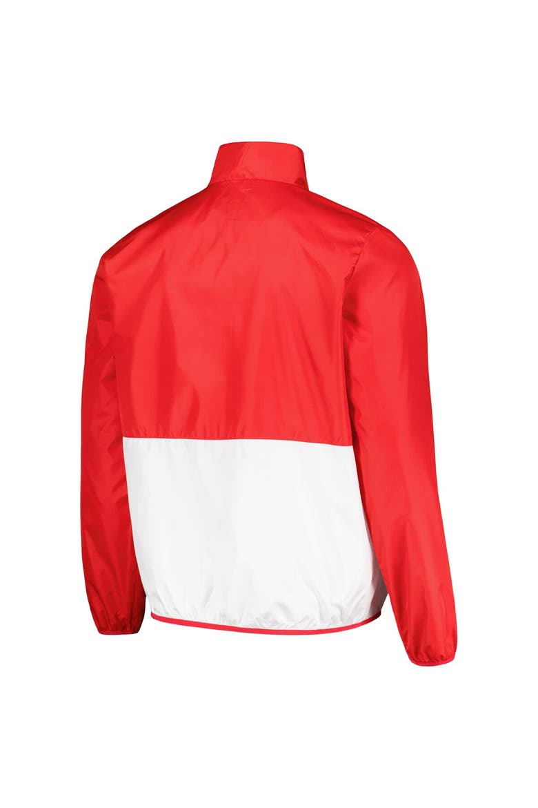 Men's G-III Sports by Carl Banks Scarlet Nebraska Huskers Cornerman Half-Zip Top, Alternate, color, Scarlet