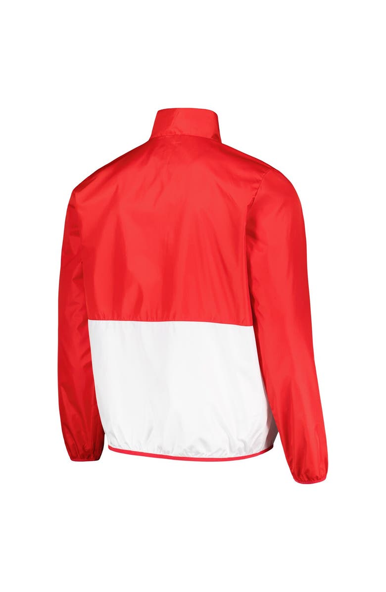 G-III SPORTS BY CARL BANKS Men's G-III Sports by Carl Banks Scarlet Nebraska Huskers Cornerman Half-Zip Top, Alternate, color, Scarlet